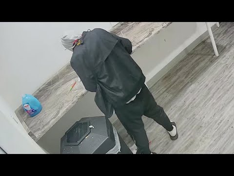 Suspect using drugs in apartment laundry room