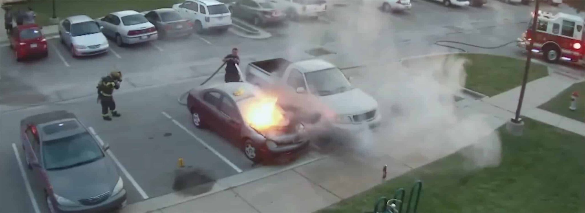 Car Catches Fire in Apartment Parking Lot hero scaled 1