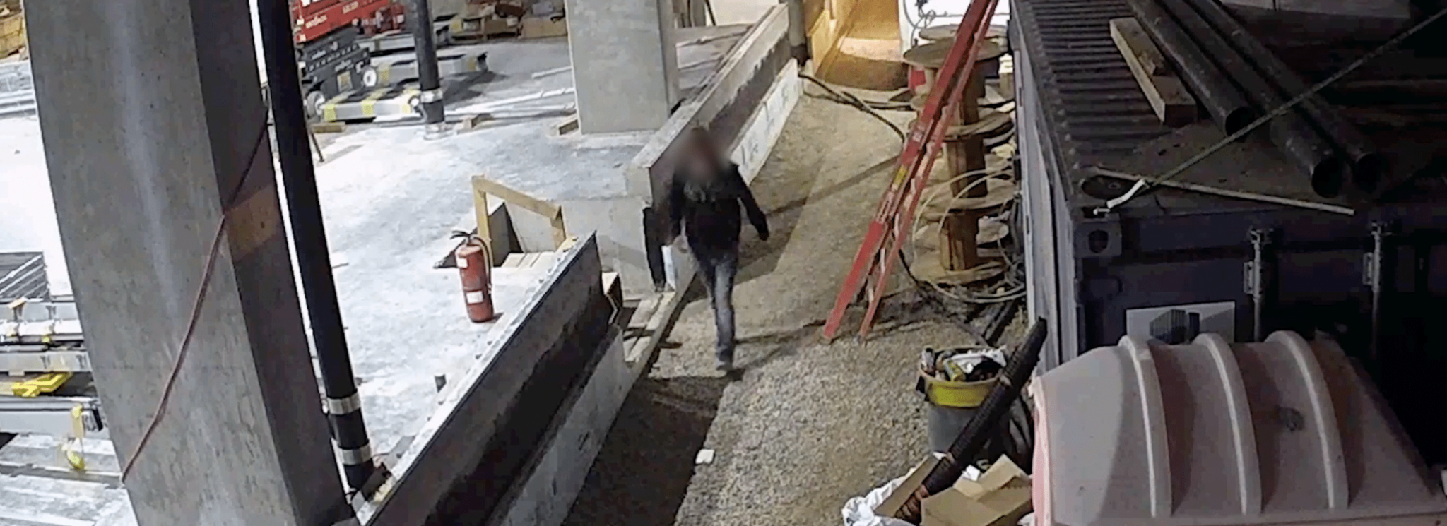 Trespasser Makes Pit Stop on Construction Site Hero