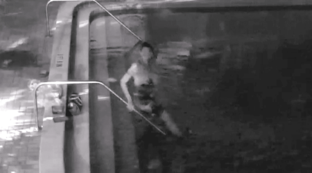 Trespasser Taking Late Night Dip in Pool Ends Up in Handcuffs Hero