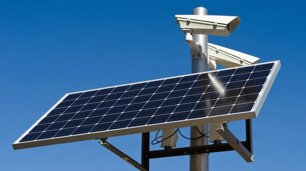 solar-powered mobile security cameras