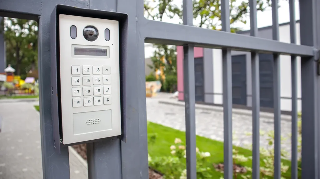 Keypad at entry gate